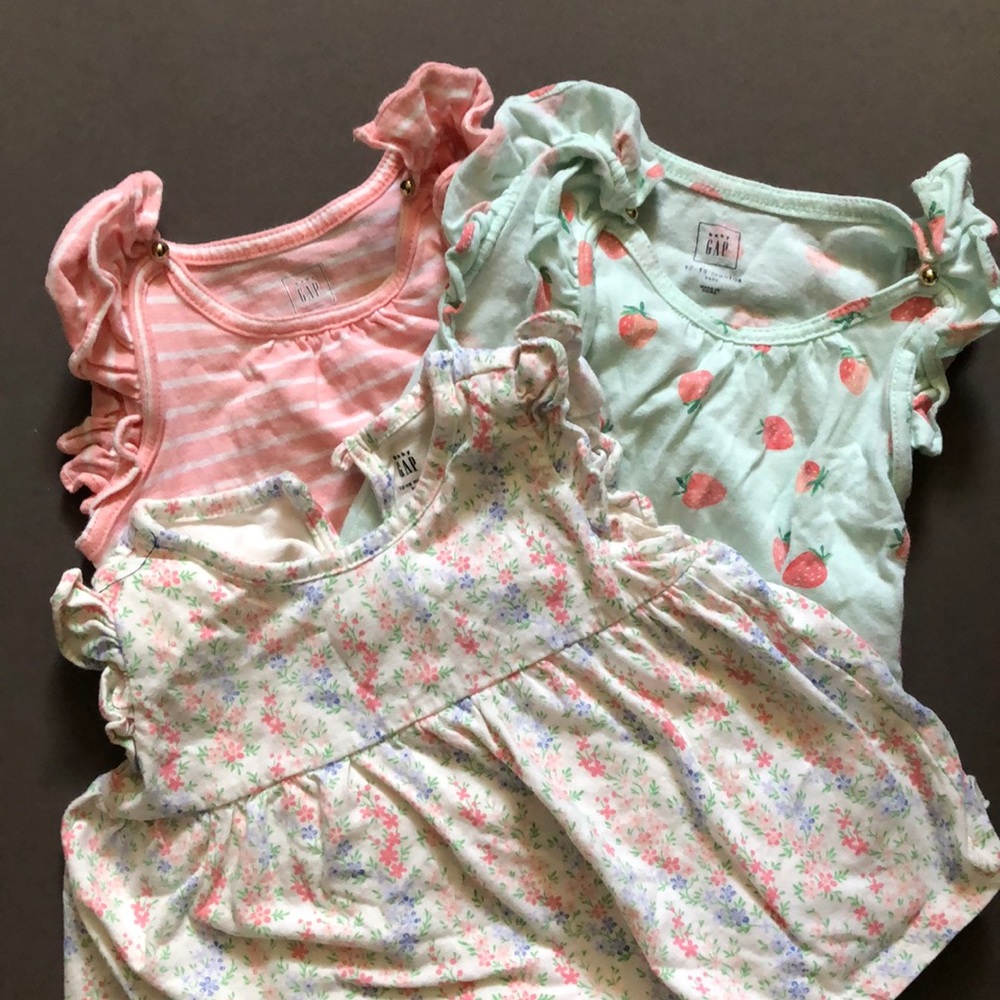 Baby Gap, Set of 3, Jersey Ruffle Outfits, 12-18mo
